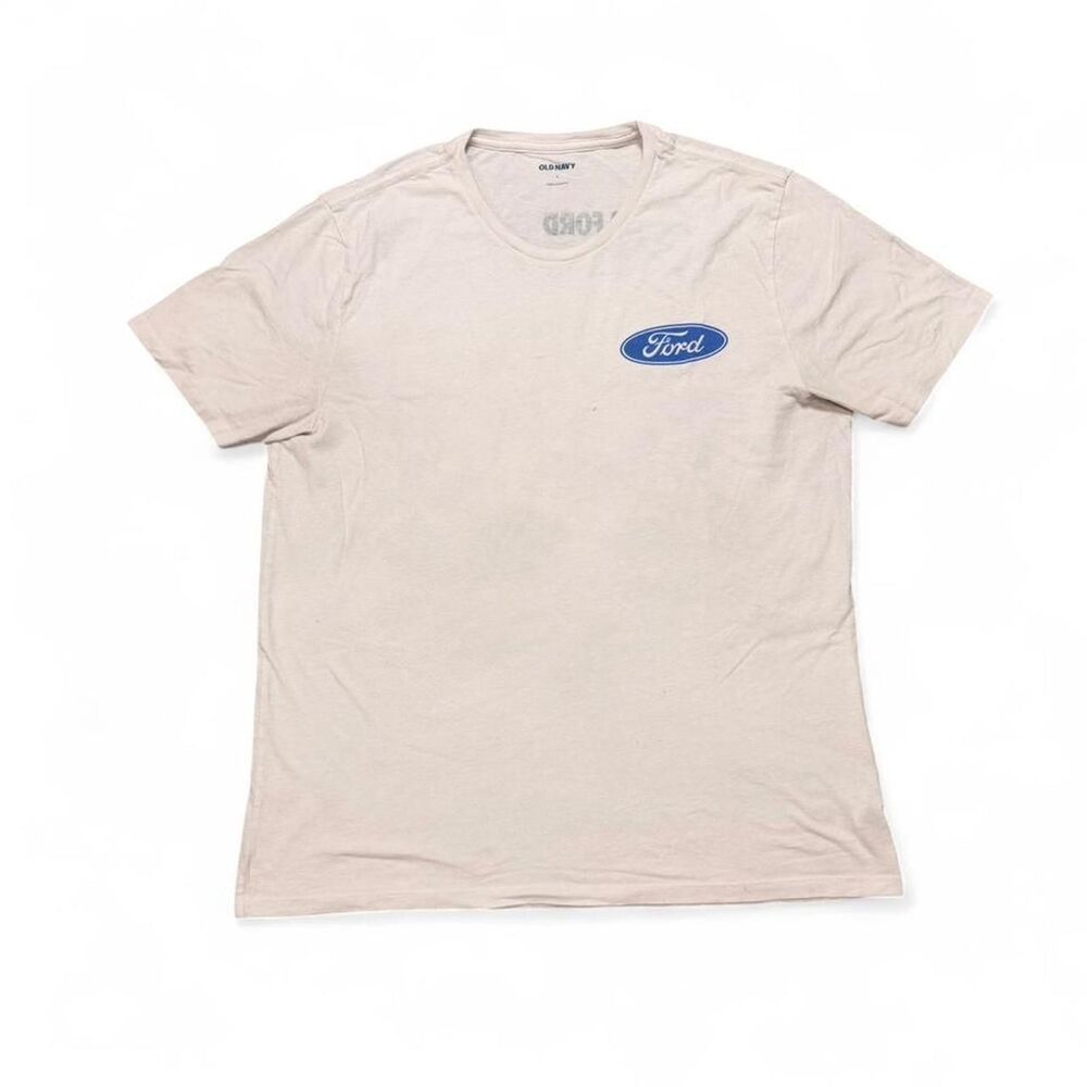 Ford Men's Pink and Cream T-shirt